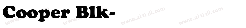 Cooper Blk字体转换